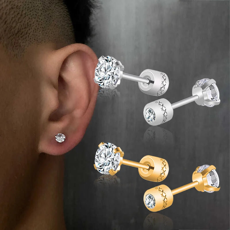 Crystal zircon tragus jewelry