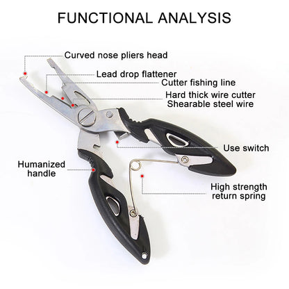 Braid Line Fishing Plier Fish Line Cutter Hook Remover Fishing Tool Multifunction Scissors Knitting Flies Fish Use Tongs