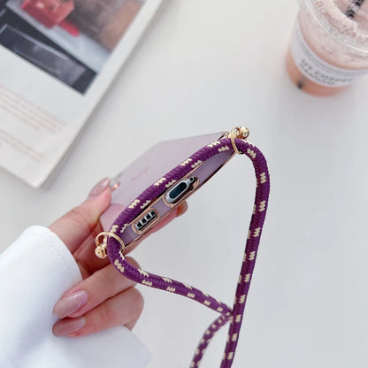 Love Heart Crossbody Lanyard Strap Phone Case For Samsung Galaxy S21 S20 S22 S23 S10 S9 S8 Note 10 20 Plus Ultra S20 Fe Cover