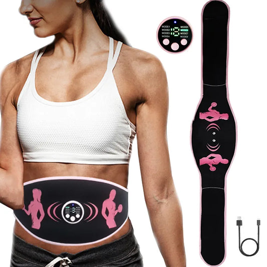 Electronic EMS Muscle Stimulator Abdominal Toning Belt Abs Muscle Toner Training Device Sports Fitness Workout Equipment Unisex