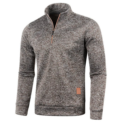 Warmth Meets Style: Men's Half-Zip Thicker Pullover for Autumn and Winter - MAGNET MARKET