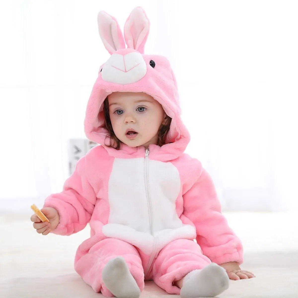 Winter Flannel Hooded Jumpsuits: Cute Animal-themed Rompers for Kids 0-6 Years