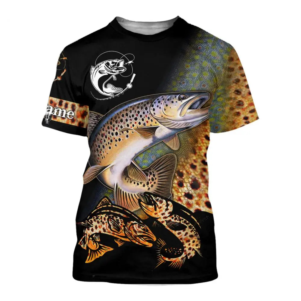 2023 New Men's T-Shirts Short Sleeve Tops Summer Clothing Fishing Graphic Shirts Men Dress Streetwear O-Neck Pullovers 5XL Tee - MAGNET MARKET