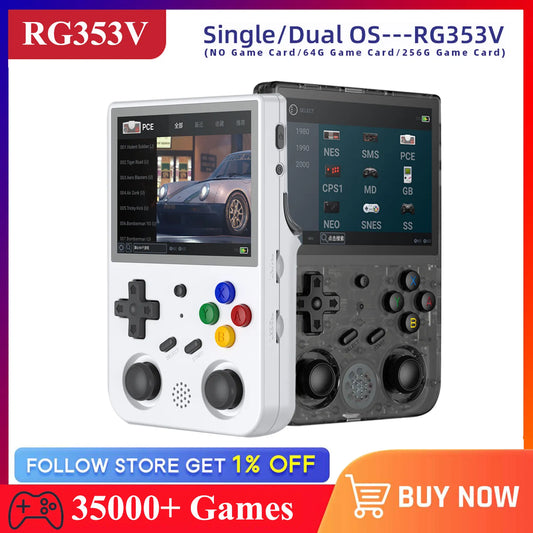 ANBERNIC RG353V RG353VS Retro Games Console Android LINUX Dual System 3.5INCH 640*480 Video Game Console Handheld Emulator