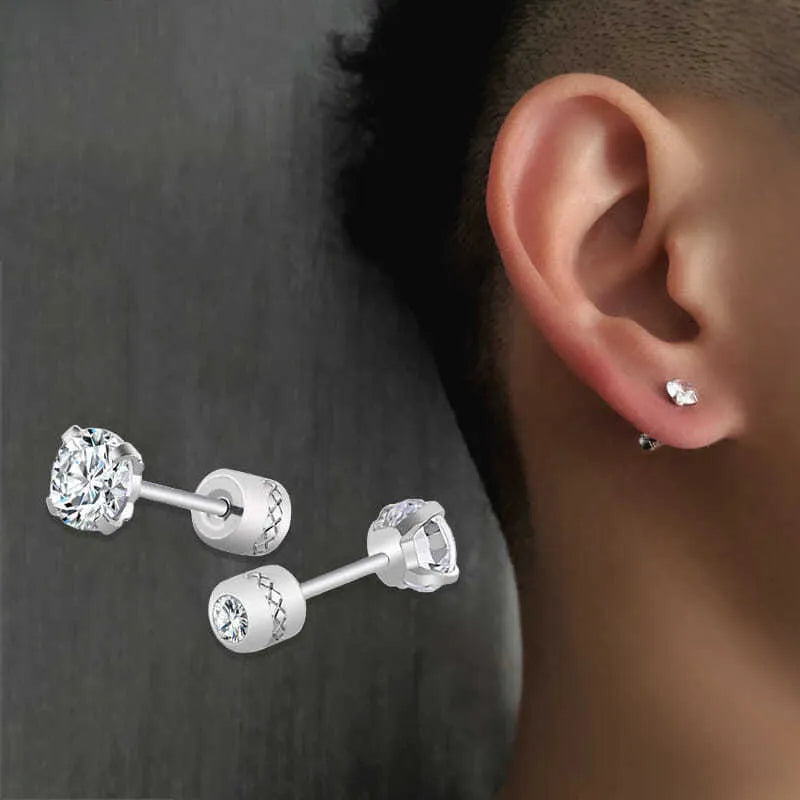 Crystal zircon tragus jewelry