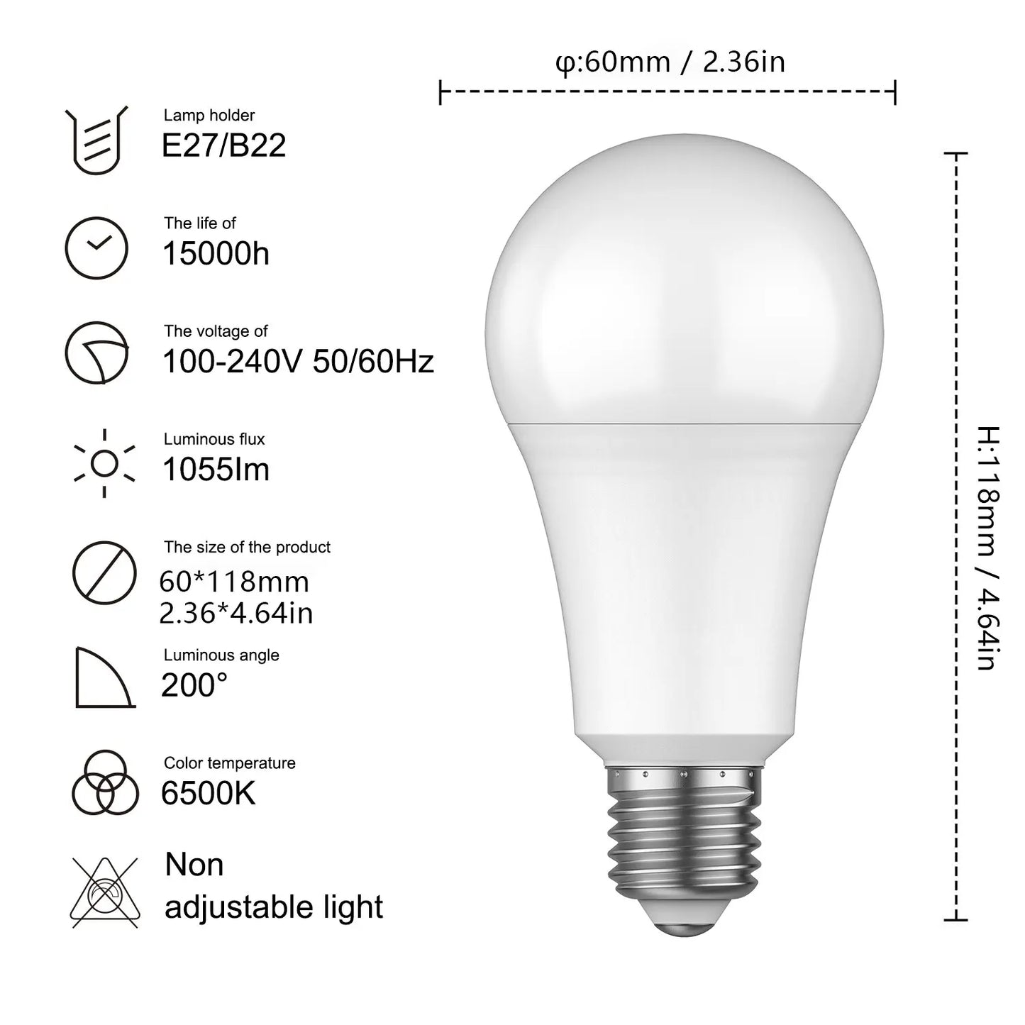 daylight white LED bulbs