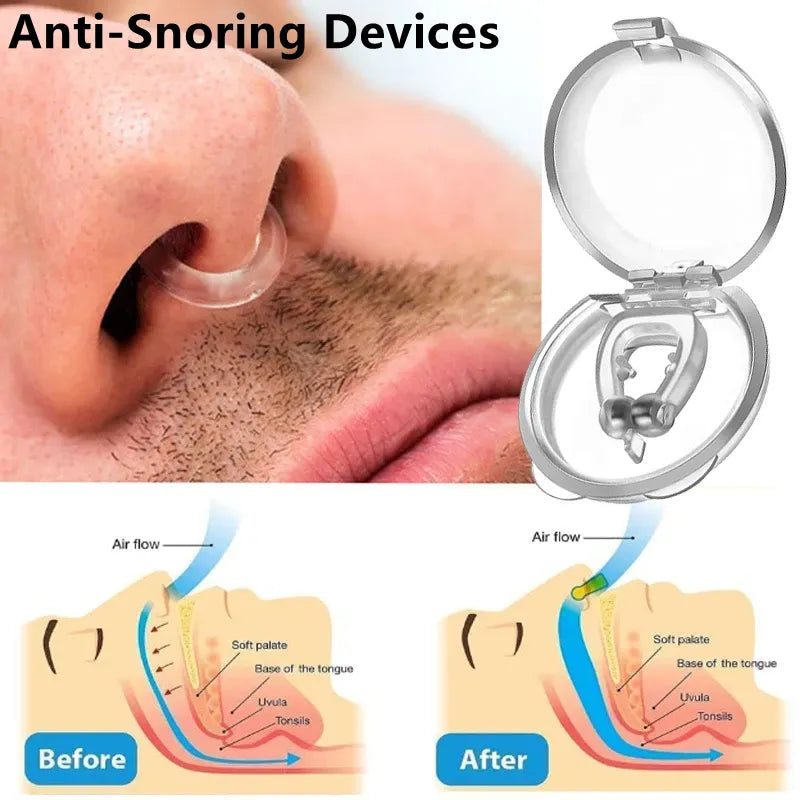 Magnetic Anti-Snore Nose Clip - Sleep Aid Device for Improved Breathing - MAGNET MARKET