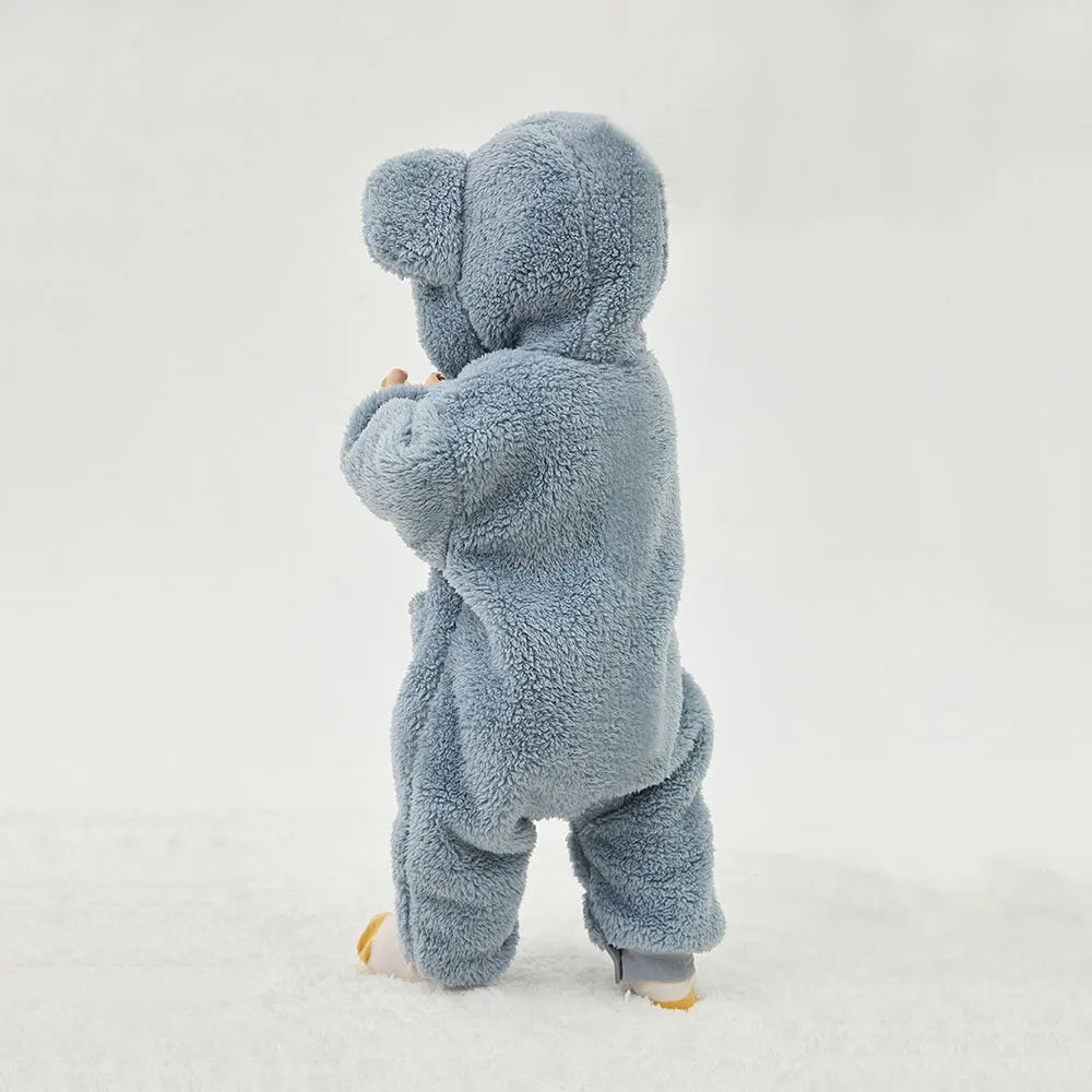 Snug and Adorable: HiPapa Fleece Animal Overall Baby Rompers for All-Year Comfort