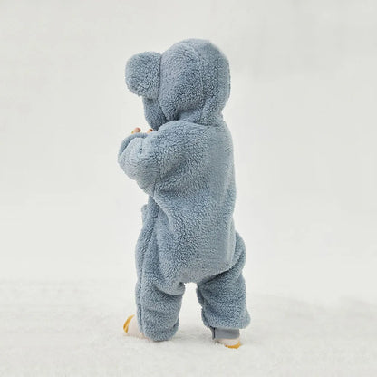 Snug and Adorable: HiPapa Fleece Animal Overall Baby Rompers for All-Year Comfort