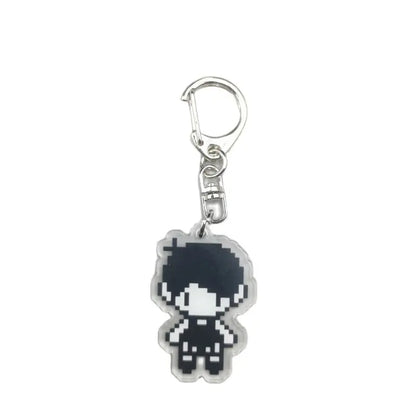 2023 New 4cm Cool And Fun Pixel Acrylic Omori Game Keychain Bag Car Keyring Anime Pendant Accessories Student Gift Kel Basil