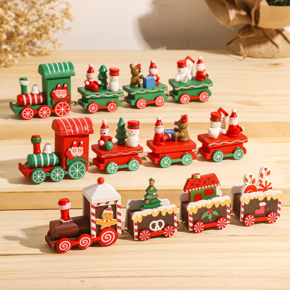 Elevate Your Décor with Our Charming Wooden/Plastic Train Christmas Ornament! - MAGNET MARKET