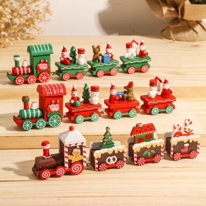 Elevate Your Décor with Our Charming Wooden/Plastic Train Christmas Ornament! - MAGNET MARKET