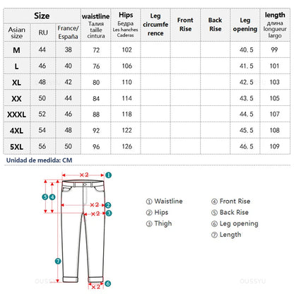 Brand Clothing Soft Lyocell Fabric Men's Jeans Loose Straight Pants Drawstring Elastic Waist Korea Casual Trousers Plus Size 5XL - MAGNET MARKET