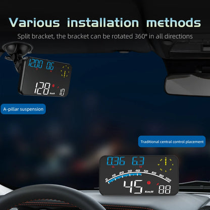 Hud Head Up Display Car Auto GPS Speedometer Vehicle Speed Display Voltage Multifunction Projector Car Electronics Accessories