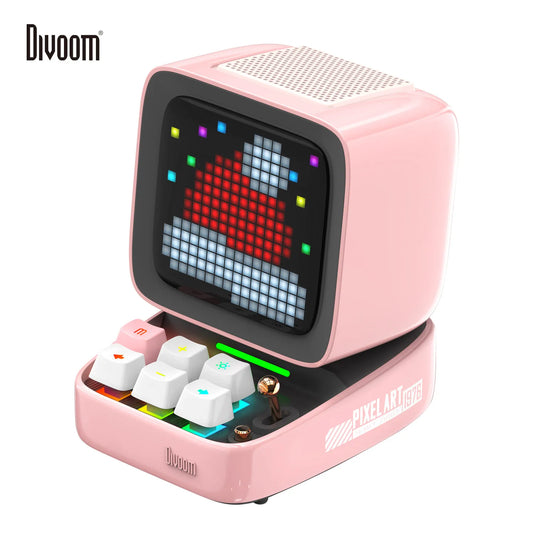 Divoom Ditoo-Pro Retro Pixel Art Bluetooth Portable Speaker Alarm Clock DIY LED Display Board, Cute Gift Home Light Decoration