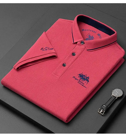 Fashion Men's Short Sleeve Polo Tshirt Man Embroidery POLO Tee Male Casual Collar T-Shirt