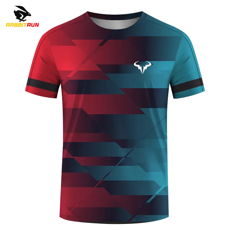 Badminton and Tennis Series 3D Printed Men's and Women's Outdoor Extreme Sports Short Sleeved Round Neck T-shirt with Fashionabl