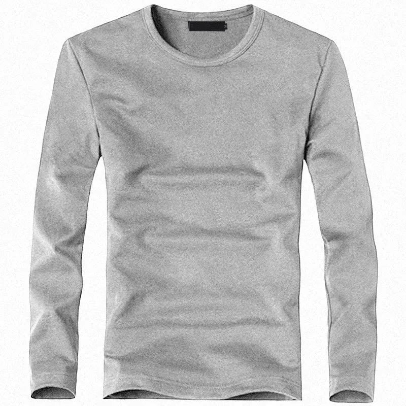 2023 Elastic Mens T-Shirt V-Neck Long Sleeve Men T Shirt For Male T-Shirts Man Clothing TShirt Brand Tees