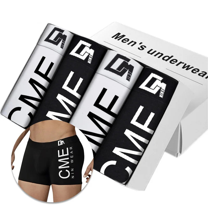 CMENIN 4Pcs Man Underpants Boxershorts Cotton Men Boxers Male Breathable Underwear Men’s Panties Soft Boxer Free Shipping OR212