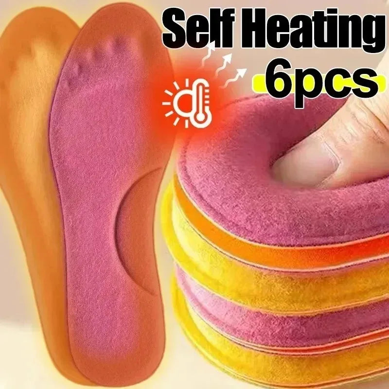 Self-heated Insoles Foot Massage Thermal Thicken Insole Memory Foam Shoe Pads Winter Warm Men Women Sports Shoes Pad Accessories