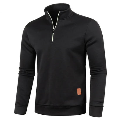 Warmth Meets Style: Men's Half-Zip Thicker Pullover for Autumn and Winter - MAGNET MARKET