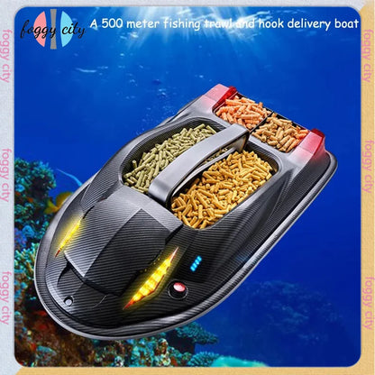 Intelligent Remote Control Nesting And Pulling Fishing Boat With 500 Meter Fishing Trawl And Hook Delivery Boat Unhooking Self