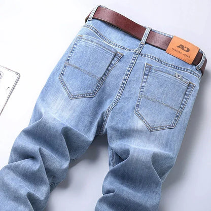 2024  Autumn Thick or Thin for summer Materail  Men's Luxury Classic Style Men Jeans Business  Stretch Denim Male Trousers - MAGNET MARKET