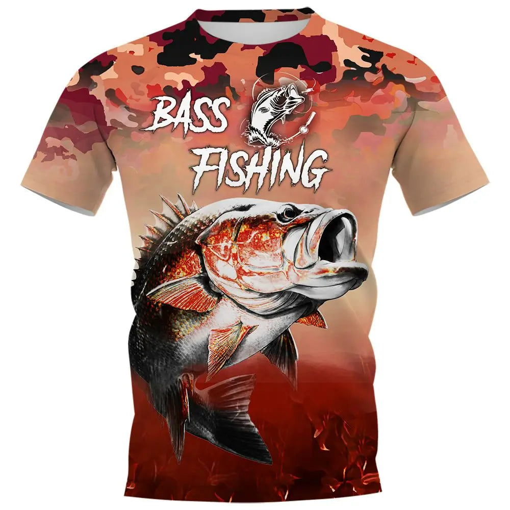 2023 New Men's T-Shirts Short Sleeve Tops Summer Clothing Fishing Graphic Shirts Men Dress Streetwear O-Neck Pullovers 5XL Tee - MAGNET MARKET