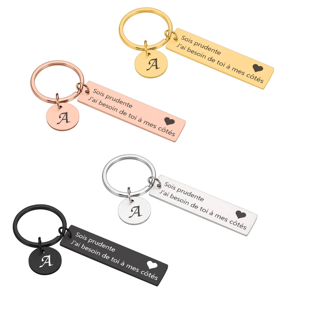 Couple Keychain Personalized Sois Prudente Special Keychains Customized Products Valentines Day Anniversary Gifts for Boyfriend