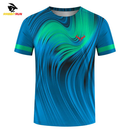 Badminton and Tennis Series 3D Printed Men's and Women's Outdoor Extreme Sports Short Sleeved Round Neck T-shirt with Fashionabl