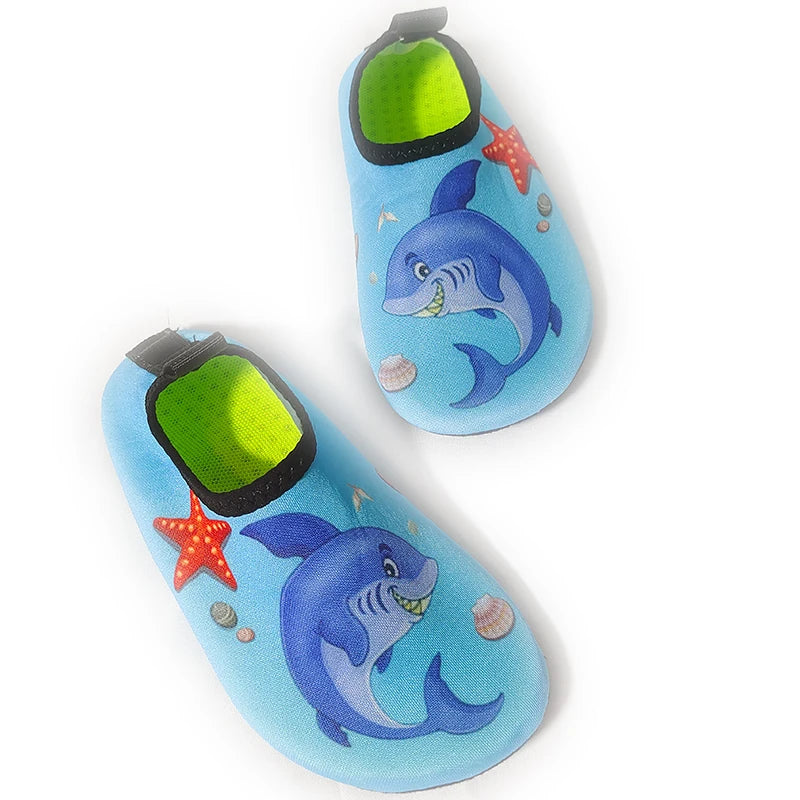 Kids Cartoon Beach Barefoot Quick-Dry Wading Aqua Shoes Boys Soft Diving Bathroom Shoes Girls Yoga Socks Beach Yoga Socks 20-32#