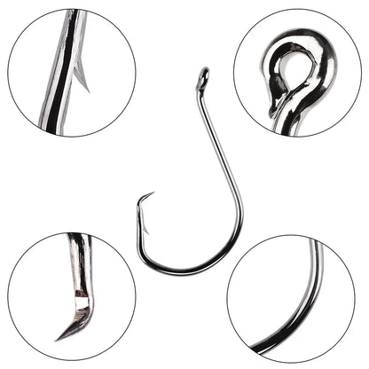 20pcs/box 6#-7/0# High Carbon Steel Fishing Hooks Octopus Sport Circle Fishing Hook Carp Fishhook Jig Big Barbed Sea Fishhooks