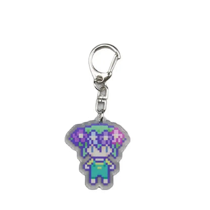 2023 New 4cm Cool And Fun Pixel Acrylic Omori Game Keychain Bag Car Keyring Anime Pendant Accessories Student Gift Kel Basil