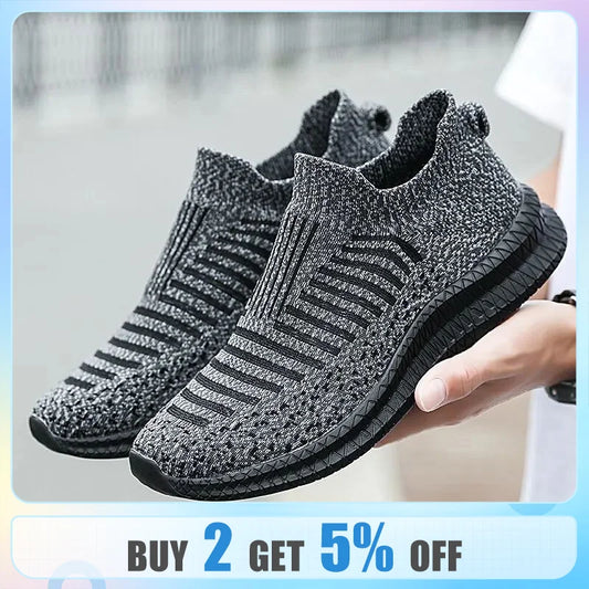 Men Shoes Breathable Men's Sneakers Comfortable Running Shoes Tenis Outdoor Slip On Walking Sneakers Sock Jogging Shoes