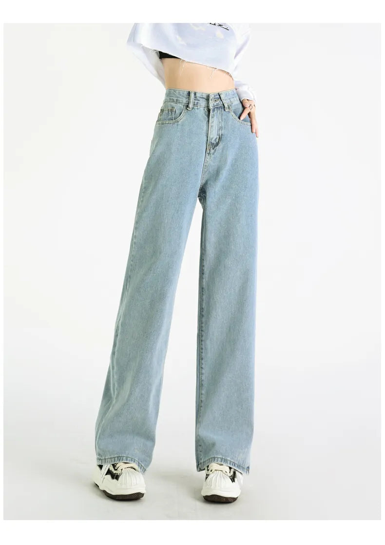 Low waist denim trousers