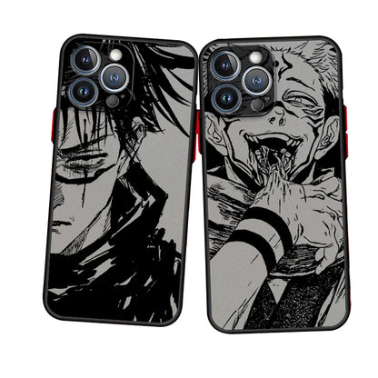 Jujutsu Kaisen Anime Comics Phone Case For iPhone 14 13 12 11 Pro Max mini XS Max XR X 8 7 6 Plus SE Frosted Translucent