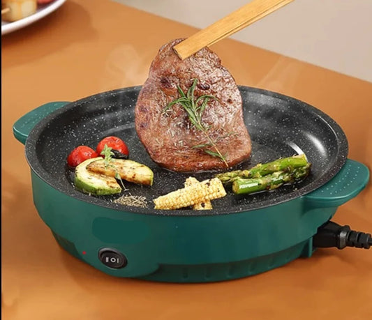 Electric MultiCooker Frying Pan - Versatile 2-in-1 Non-Stick Cooking Machine! - MAGNET MARKET