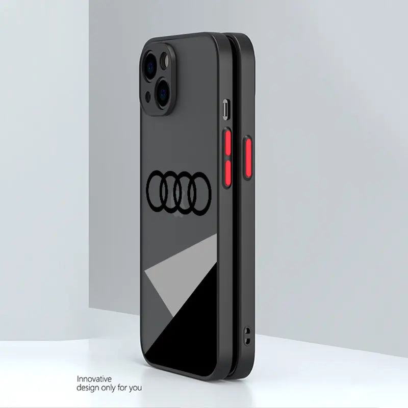 RS-Audi Wheels  Engine Matte Phone Case For iPhone 15 14 13 12 11 Pro Max Plus 13 Mini X XR XS MAX 8 7 Plus 6 Hard PC Coque