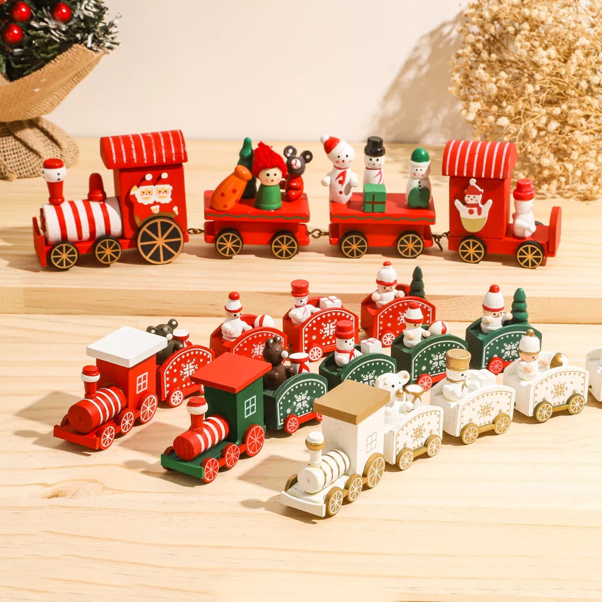 Elevate Your Décor with Our Charming Wooden/Plastic Train Christmas Ornament! - MAGNET MARKET