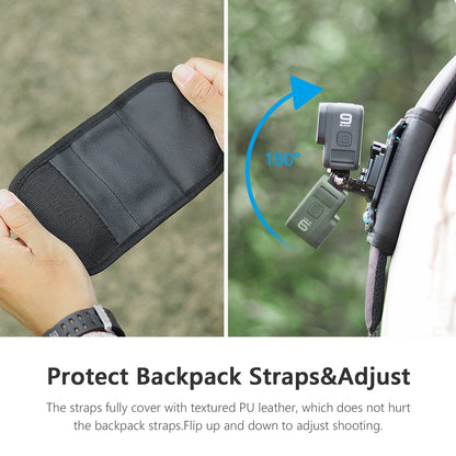 Vamson Universal Mobile Phone Holder Adjustable Cellphone Backpack Clip Mount for iPhone Bracket Smartphone Stand Fixed Hiking