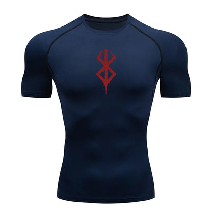 Men's Compression Tshirt Long Sleeve Anime Berserk Guts Sport Quick Dry TShirts Athletic Gym Tight Undershirts  Tops Tee Male