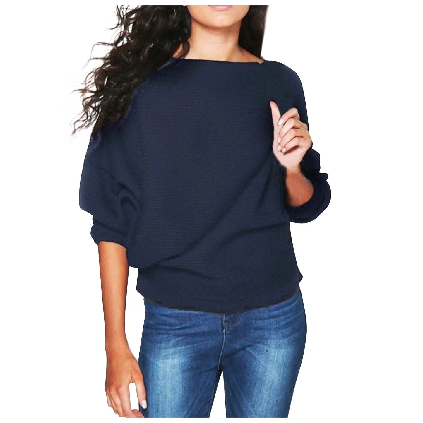 2024 Autumn Women’s Solid Color Round Neck Loose Sweatshirt Fashion Long Sleeve Pullover Tops Casual Oversized Sweatshirts