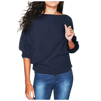 2024 Autumn Women’s Solid Color Round Neck Loose Sweatshirt Fashion Long Sleeve Pullover Tops Casual Oversized Sweatshirts