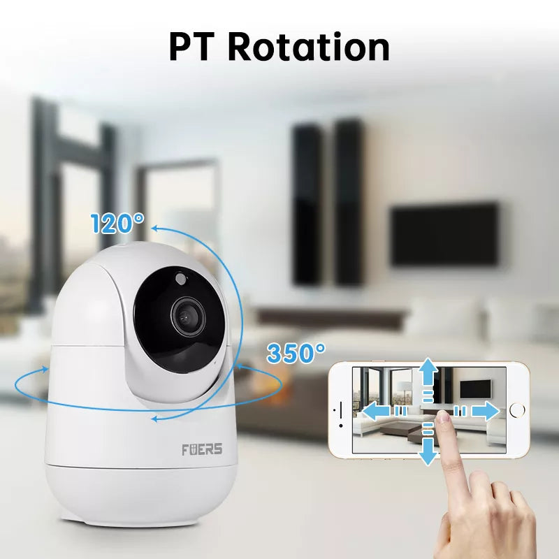 Fuers 5MP IP Camera Tuya Smart Home Indoor WiFi Wireless Surveillance Camera Automatic Tracking CCTV Security Baby Pet Monitor