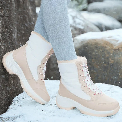 Women Boots Women Heels Boots For Winter 2023 Trend Fur Ankle Boots Platform Snow Bota Feminina Light Short Winter Shoes Female