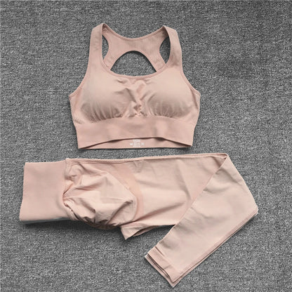 2023 Plus XL Seamless Women Fitness Arise Epic Yoga Sets High Waist Gym Scrunch Leggings Sports Bra Workout Active Wear Suits