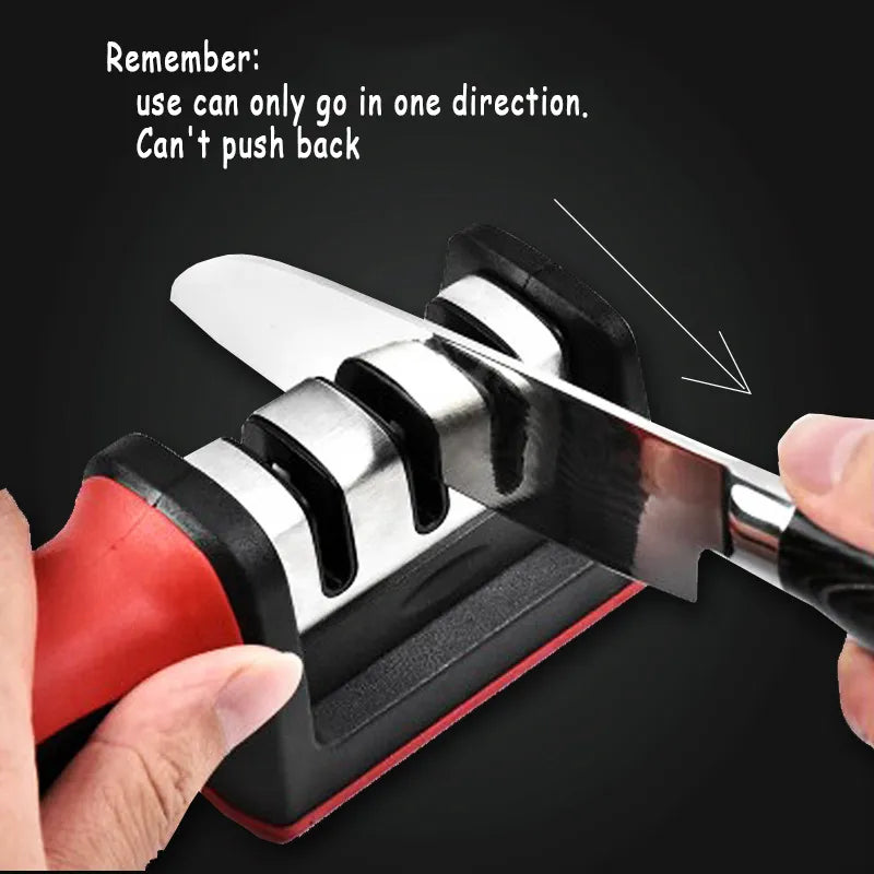 Multi-Functional Hand-Held Knife Sharpener - 3-Segment Household Sharpening Stone - MAGNET MARKET