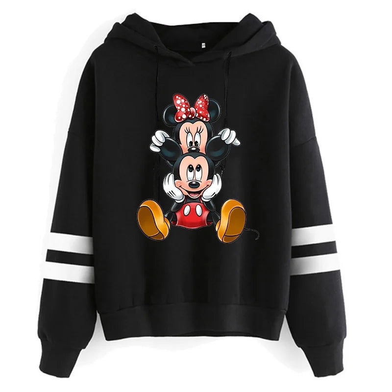 Grunge Harajuku Cartoon Anime Sweatshirt Disney Minnie Mouse Hoodie Clothes Girl Boy Mickey Hoody Top Hoodies Y2k 90s Kawaii