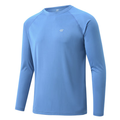 Men's Long Sleeve T-Shirt UPF 50+ Rash Guard Tee UV Sun Protection Shirt for Sport Fishing Hiking Workout Outdoor Pullover Shirt