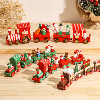 Elevate Your Décor with Our Charming Wooden/Plastic Train Christmas Ornament! - MAGNET MARKET